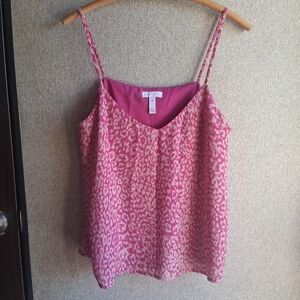 Leith Pink Animal Print Tank Top Camisole Size Medium Nordstrom Feminine Girly